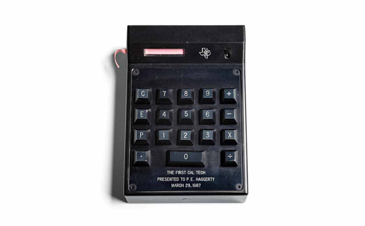 First pocket calculator